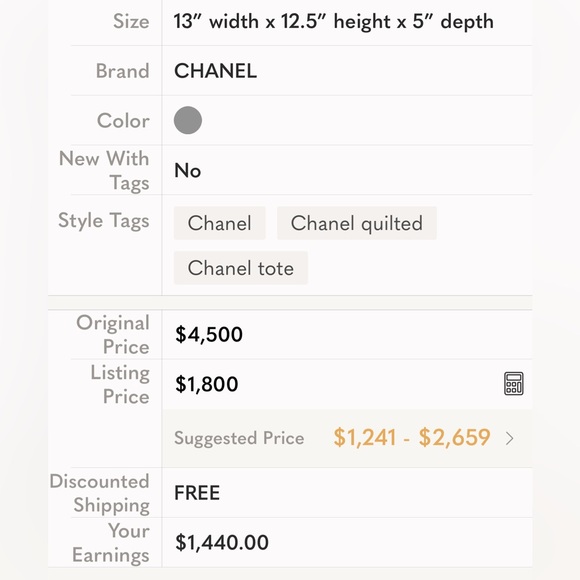 Chanel Chic Shopping Tote in Metallic Grey Caviar with Ruthenium Hardware - Picture 14 of 14